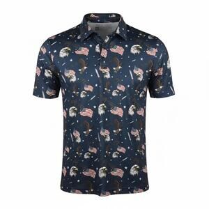 Gunt style patriotic polo size XL